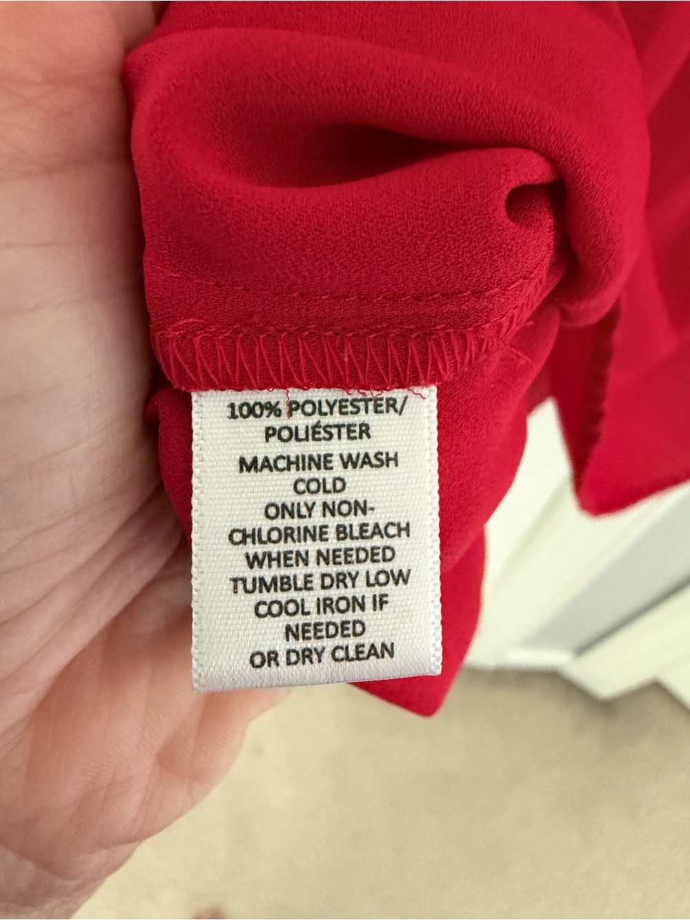LOFT Red Ruffled Long-Sleeve Blouse - Picture 5 of 6